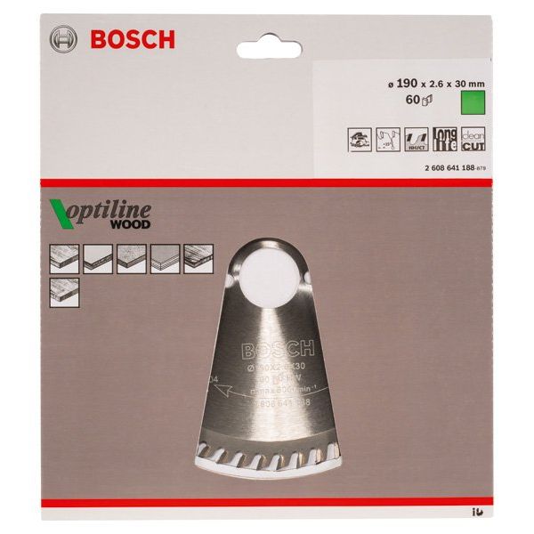 Bosch - Kreissägeblatt PRO Wood Kreissägeblatt, 2608641188 190 x 2,6 x 30 mm