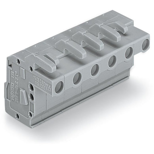 WAGO - Kabelsteckverbinder für Leiterplattensteckverbinder 1-Leiter Federleiste 732-106/026-000 CAGECLAMP 2,5mm²,gr − 50 Stück