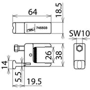 DEHN - Anschlusselement für EuK-Vorrichtung Kompaktklemme KK TA 0 24 SK10 Klemmbereich 0-24mm