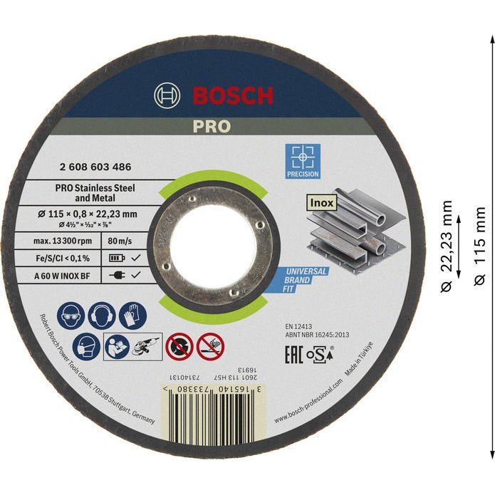 Bosch - Trenn-/Schleifscheibe PRO Stainless Steel and 2608603486 Metal Trennscheibe