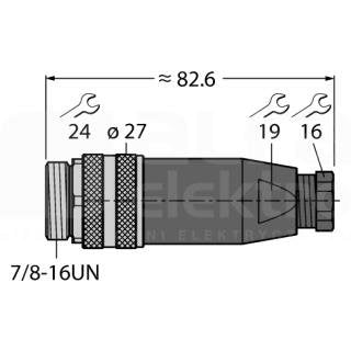 Turck - Rundsteckverbinder, feldkonfektionierbar (Industriesteckverbinder) Rundsteckverbinder BS4131-0/13.5