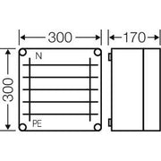 Hensel - Überspannungsableiter für Energietechnik/Stromversorgung Mi-Sammelschienengehäuse Mi SP 2240 300x300mm