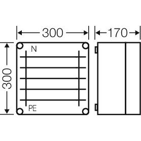 Hensel - Überspannungsableiter für Energietechnik/Stromversorgung Mi-Sammelschienengehäuse Mi SP 2240 300x300mm