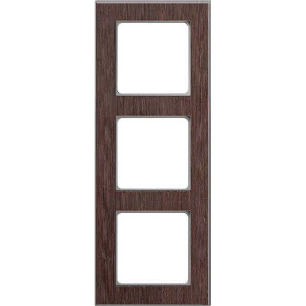 Peha - Abdeckrahmen Rahmen 3-fach D 20.673.200.702 Holz wenge-alu