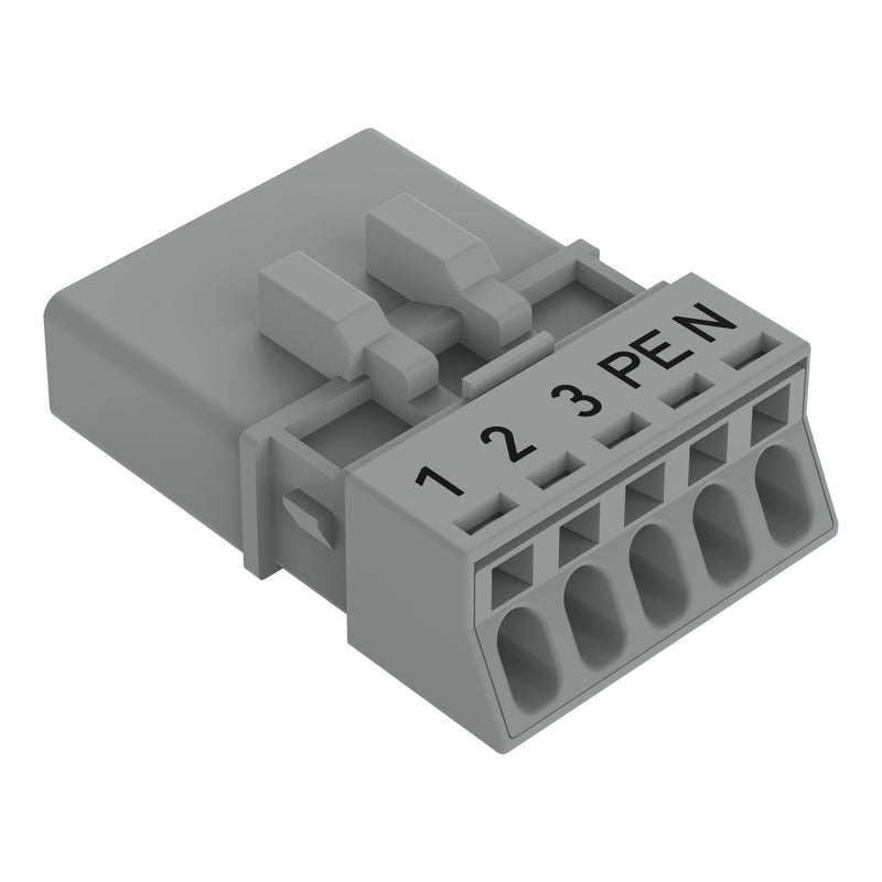WAGO - Steckverbinder für steckbare Gebäudeinstallation Stecker 5-polig 890-255/062-000 grau − 50 Stück