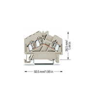 WAGO - Durchgangs-Reihenklemme 3-Leiter-Durchgangsklemme 280-998 Ex e II, lgr − 100 Stück