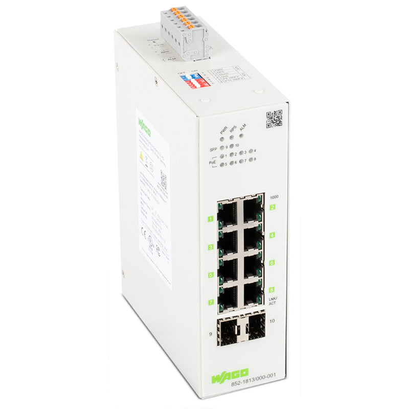 WAGO - Netzwerk Switch Lean-Managed-Switch 852-1813/000-001 8-port 1000BASE-T 2S