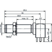 Telegärtner - Koax-Steckverbinder SMA-Winkeleinbaubuchse Au 100024718 für LTP, 50Ohm − 5 Stück