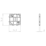 Kaiser - Zubehör/Ersatzteile für Dose/Gehäuse für Montage in der Wand/Decke Distanzstück 142 1261-18 − 50 Stück