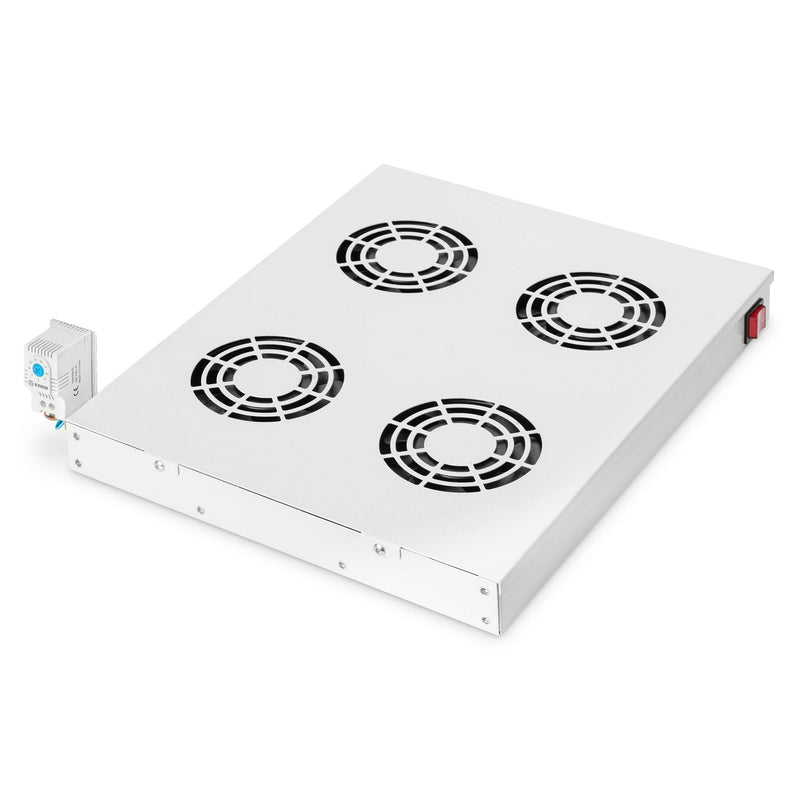 DIGITUS - Lüfter (Schaltschrank) 19" Einschublüfter 4Stck DN-19 FAN-4-HO inkl.Thermostat