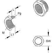 HKL - Erweiterungs-/Reduzierring Adapter 46P11M16 − 50 Stück