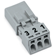 WAGO - Steckverbinder für steckbare Gebäudeinstallation Stecker 3-polig 890-253 Kod. B,grau − 50 Stück