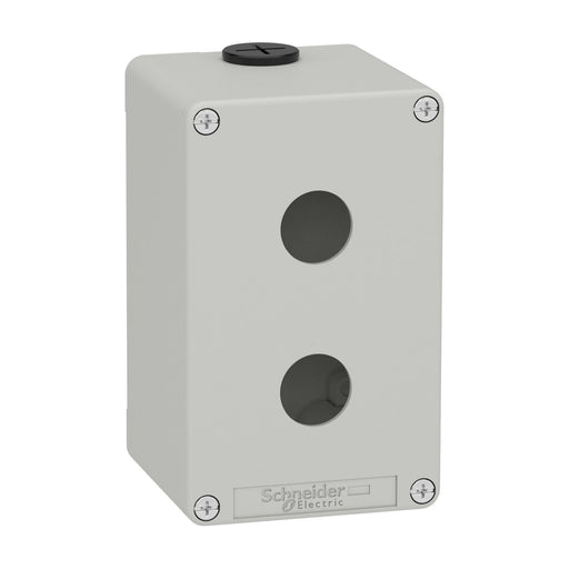 Schneider Electric - Gehäuse für Befehls- und Meldegeräte Leergehäuse XAP, Metall XAPD2502 grau, für 2x22mm