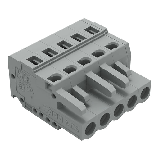 WAGO - Kabelsteckverbinder für Leiterplattensteckverbinder Federleiste 231-105/026-000 5pol., 5mm ger. − 100 Stück