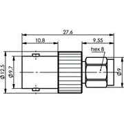Telegärtner - Koax-Kupplung Adapter BNC-SMA (F-M) 100023643 50Ohm − 5 Stück