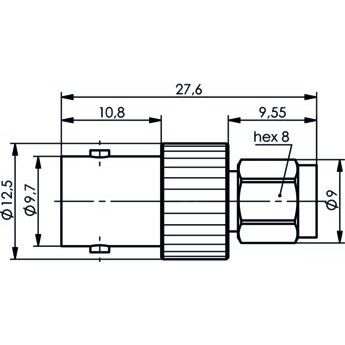Telegärtner - Koax-Kupplung Adapter BNC-SMA (F-M) 100023643 50Ohm − 5 Stück