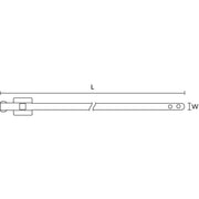 HellermannTyton - Kabelbinder Edelstahlkabelbinder MLT8SS5 SS316 ML 100 230x5mm − 100 Stück
