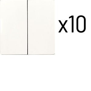 Eltako - Abdeckung/Bedienelement für Installationsschalterprogramme Doppelwippe polarw. glänzd DW-F4T55E/10-pg 10-fach verpackt