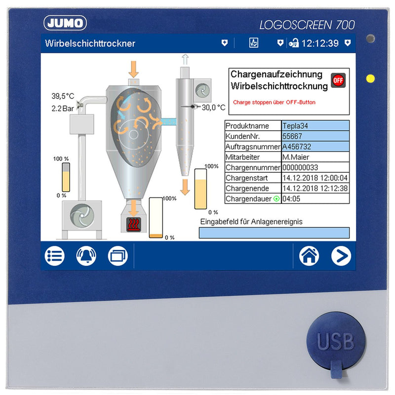 Jumo - Monitor für Überwachungssystem Bildschirmschreiber 00734900 230V