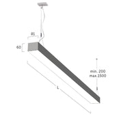 Lightnet - Pendelleuchte LED-Pendelleuchte LR6AEE-830M-L1765-Y 3000K, silber
