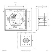 EVN Lichttechnik - Steuergerät für Leuchten DALI-Wandpanel DAL8WPRGBW 4-Kanal DT8, DALI2