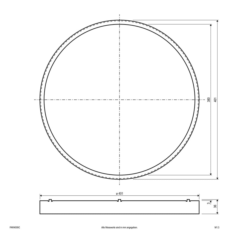 EVN Lichttechnik - Mechanisches Zubehör/Ersatzteile für Leuchten Gehäusering PAR4009C