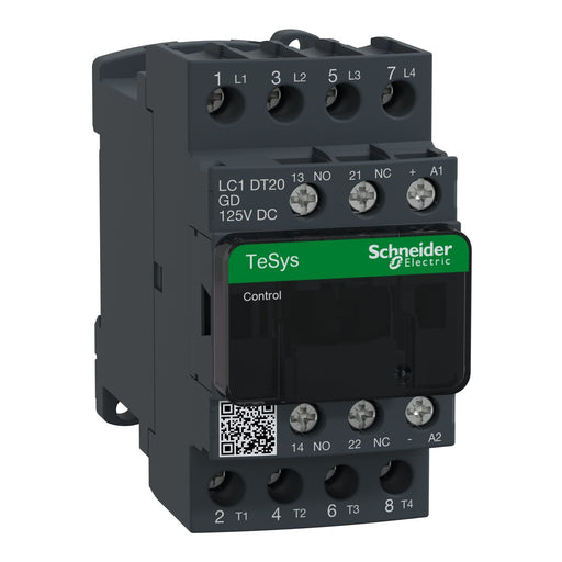 Schneider Electric - Leistungsschütz zum Schalten von Wechselstrom Leistungsschütz LC1DT20GD 4-polig, 1S, 1Ö