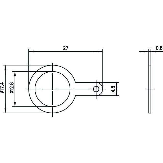 Telegärtner - Zubehör/Ersatzteile für Fernmeldetechnik Masselötfahne 1/2" 100020367 f.BNC