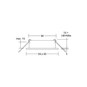 Brumberg Leuchten - Downlight/Strahler/Flutlicht Einbaumodul quadratisch 45009170 strukturweiß