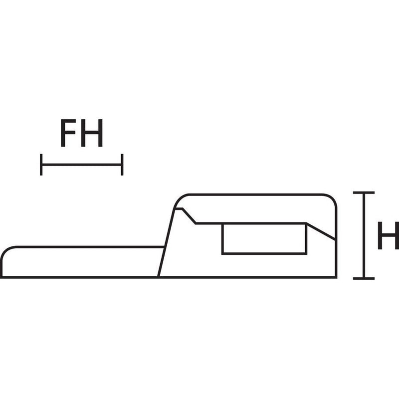 HellermannTyton - Befestigungssockel und -element für Kabelbinder Schraubsockel CTAM1-PA66-WH 100 20,4x10,2mm, weiß − 100 Stück