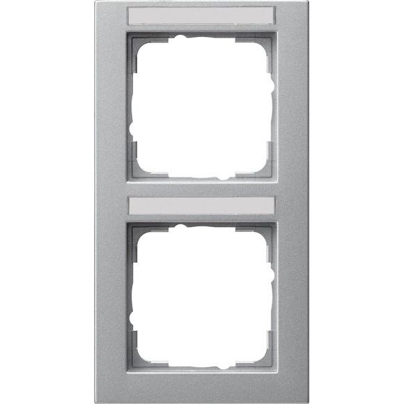 Gira - Abdeckrahmen 2f. alu 110225 senkrecht,bruchsi