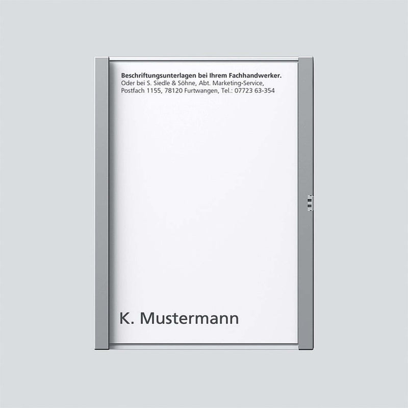 Siedle&Söhne - Zubehör/Ersatzteile für Türkommunikation Namensschild sil-met kpl. 200029784-00 f.TM 612-1 SM