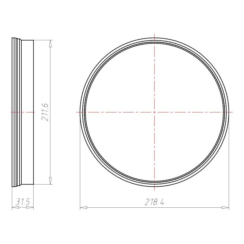Kaiser - Zubehör/Ersatzteile für Leuchteneinbaugehäuse Verlängerungsring 1282-25 Einbauhöhe 25mm