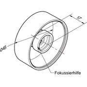 Di-soric - Zubehör/Ersatzteile für Industriesensoren Zubehörset CS60-WINDOW-FOKUS 45 x 17mm