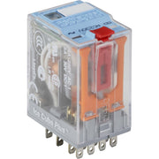 Comat Releco - Schaltrelais Miniature-Relais QRC blau C9-A41X/AC230V-Relec 14-pin, 4 CO, X=LED − 10 Stück