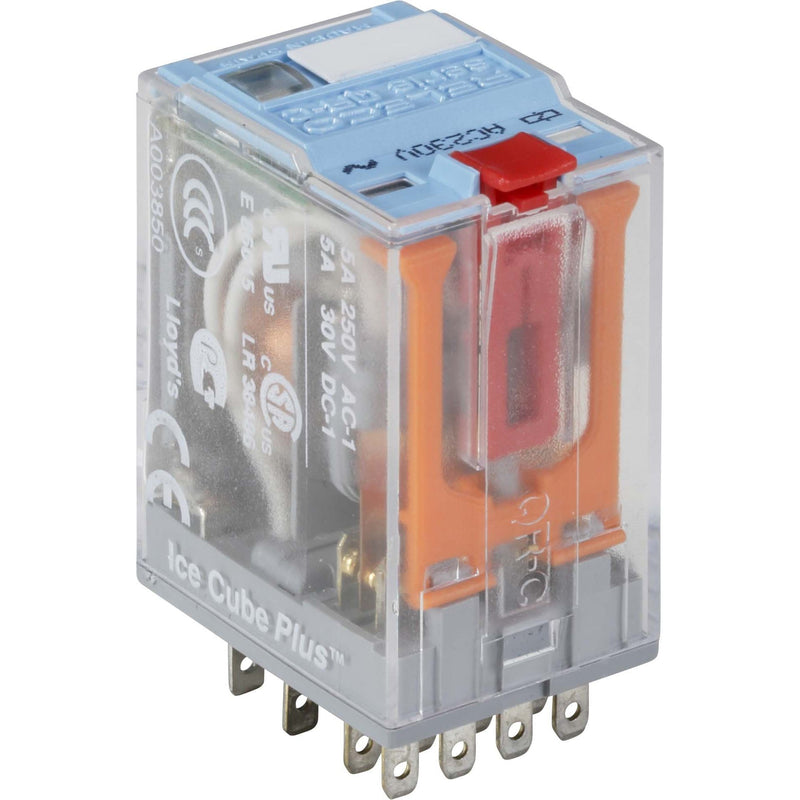 Comat Releco - Schaltrelais Miniature-Relais QRC blau C9-A41X/AC230V-Relec 14-pin, 4 CO, X=LED − 10 Stück