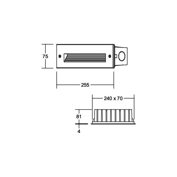 Brumberg Leuchten - Orientierungsleuchte LED-Wandeinbauleuchte 60205183 2W 230V 3000K sw