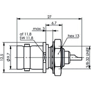 Telegärtner - Koax-Steckverbinder BNC Einbaubuchse 100023404 UG-625 B/U 50 Ohm