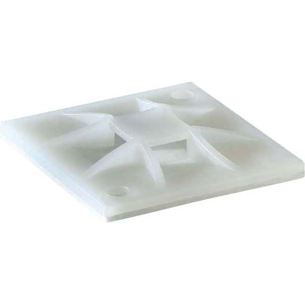 HellermannTyton - Befestigungssockel und -element für Kabelbinder Montagesockel QM30-PA66-NA-C1 30x30mm natur − 100 Stück