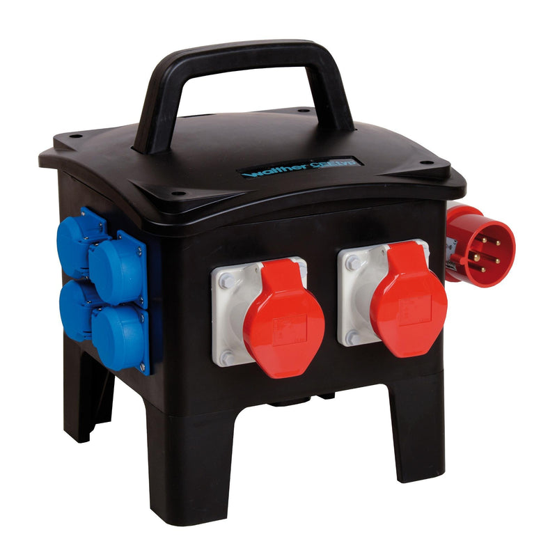 Walther Werke - CEE-Steckdosen-Kombination (IEC 60309) Steckdosenkombination 6490210A Tragb.Vollgummi 16A
