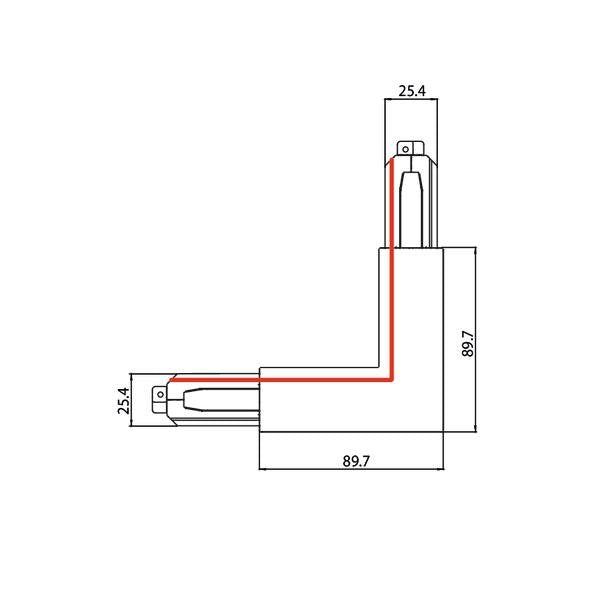 Brumberg Leuchten - Elektrisches Zubehör/Ersatzteile für Leuchten Eckverbinder 90Gr. 87126070 SL innen, ws