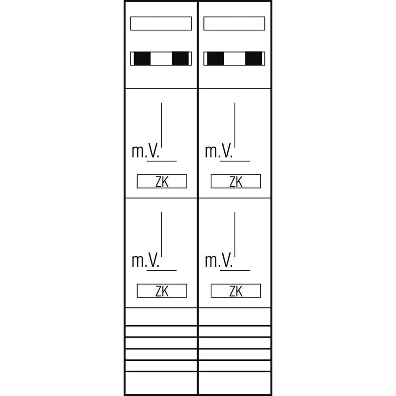 ABN - Zählerfeld Zählerplatz Z29640 3Pkt 4Z