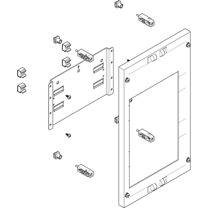 ABN - Verteilerfeld für Installationsverteiler ESPRO-Modul MF13312 flach BxH:250x450mm