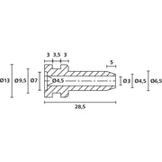 HellermannTyton - Durchführungstülle Knickschutz-Tülle HV2104-PVC-BK-M1 − 1000 Stück