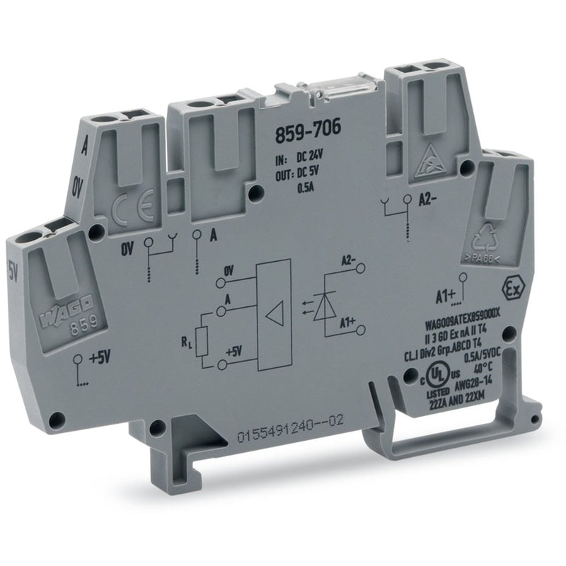 WAGO - Optokoppler Optokoppler-Klemme 859-706 24VDC/5VDC/0,5A
