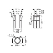 WAGO - Zubehör/Ersatzteile für steckbare Gebäudeinstallation Snap-In-Rahmen 897-2105 Kunststoffrohre,rt − 12 Stück