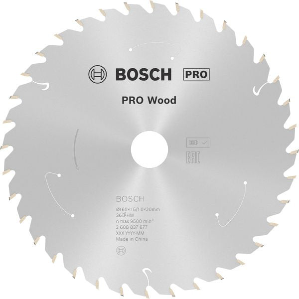 Bosch - Kreissägeblatt PRO Wood cordless 2608837677 Kreissägeblatt 160 x