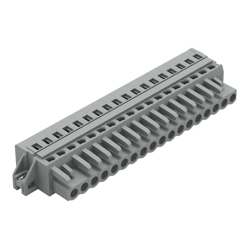 WAGO - Kabelsteckverbinder für Leiterplattensteckverbinder 1-Leiter-Federleiste 231-118/027-000 CAGECLAMP,2,5 mm²,gr − 10 Stück