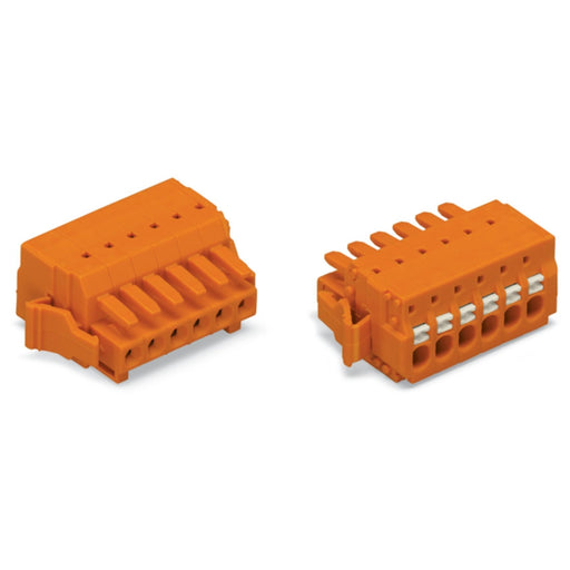 WAGO - Kabelsteckverbinder für Leiterplattensteckverbinder 1-Leiter-Federleiste 2734-216/037-000 Push-inCAGECLAMP,or − 25 Stück