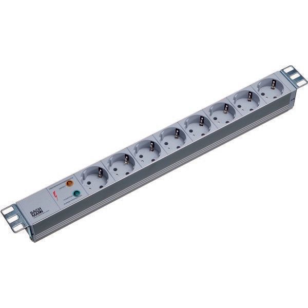 Bachmann - Power distribution unit (PDU) 19Zoll Steckdosenleiste 8f 333.404 Schutzk., alu